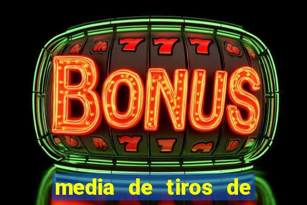 media de tiros de meta por jogo